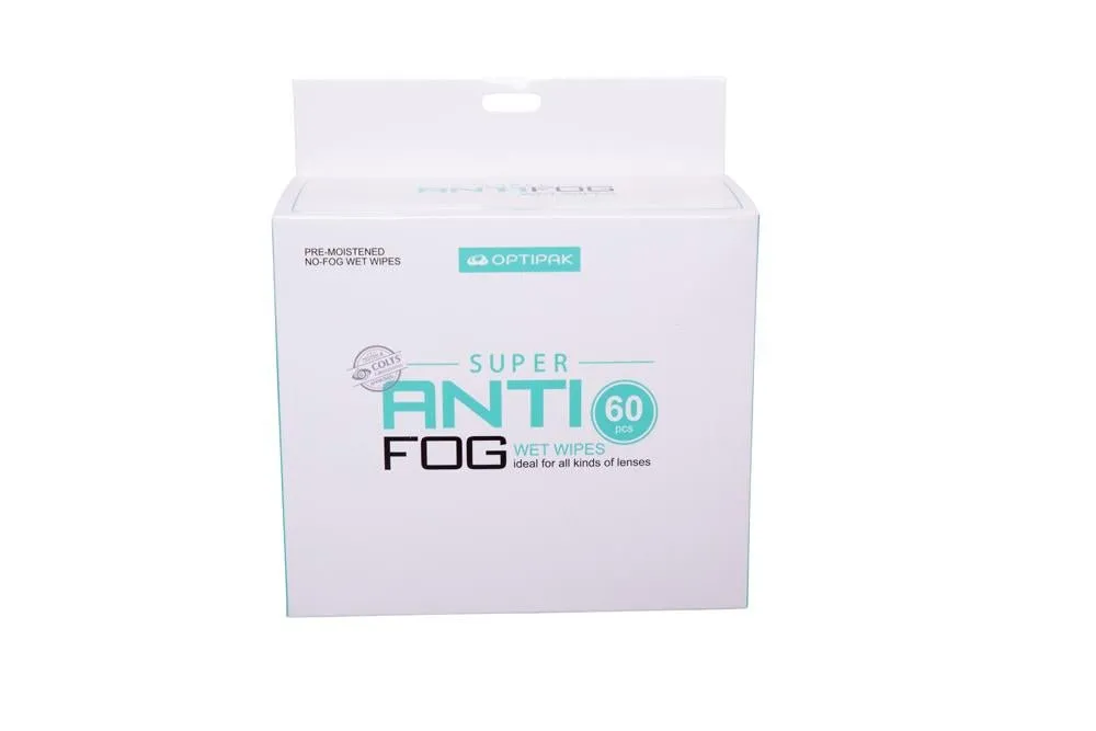 Anti-Fog Wet Wipes - Pre-Moistened. Individually Packed. for Eyeglasses. Sunglasses  (60 Pack)