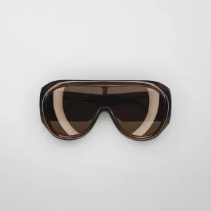 BOMBÉ OVERSIZE FRAME SUNGLASSES | brown acetate