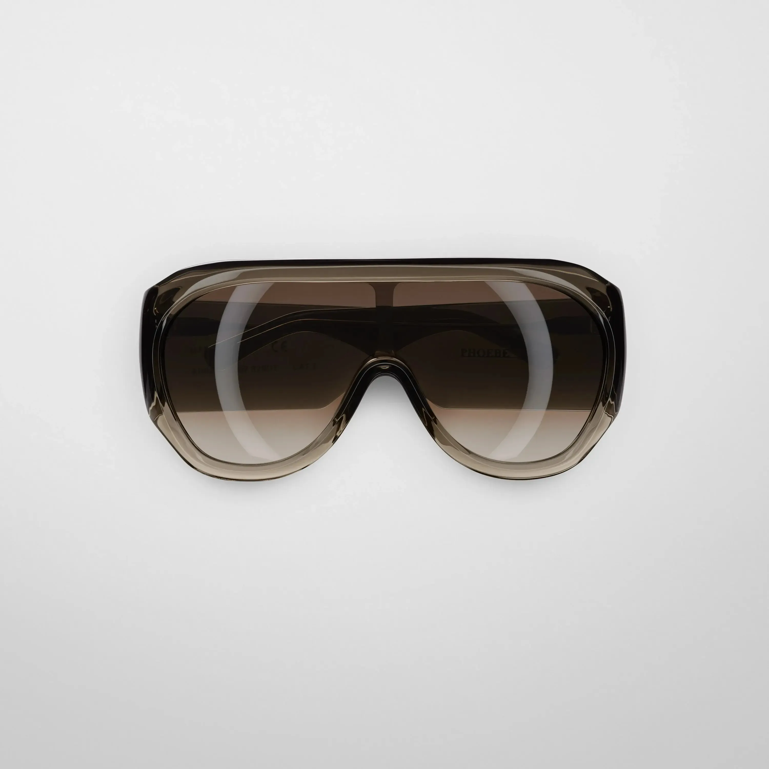 BOMBÉ OVERSIZE FRAME SUNGLASSES | fume acetate
