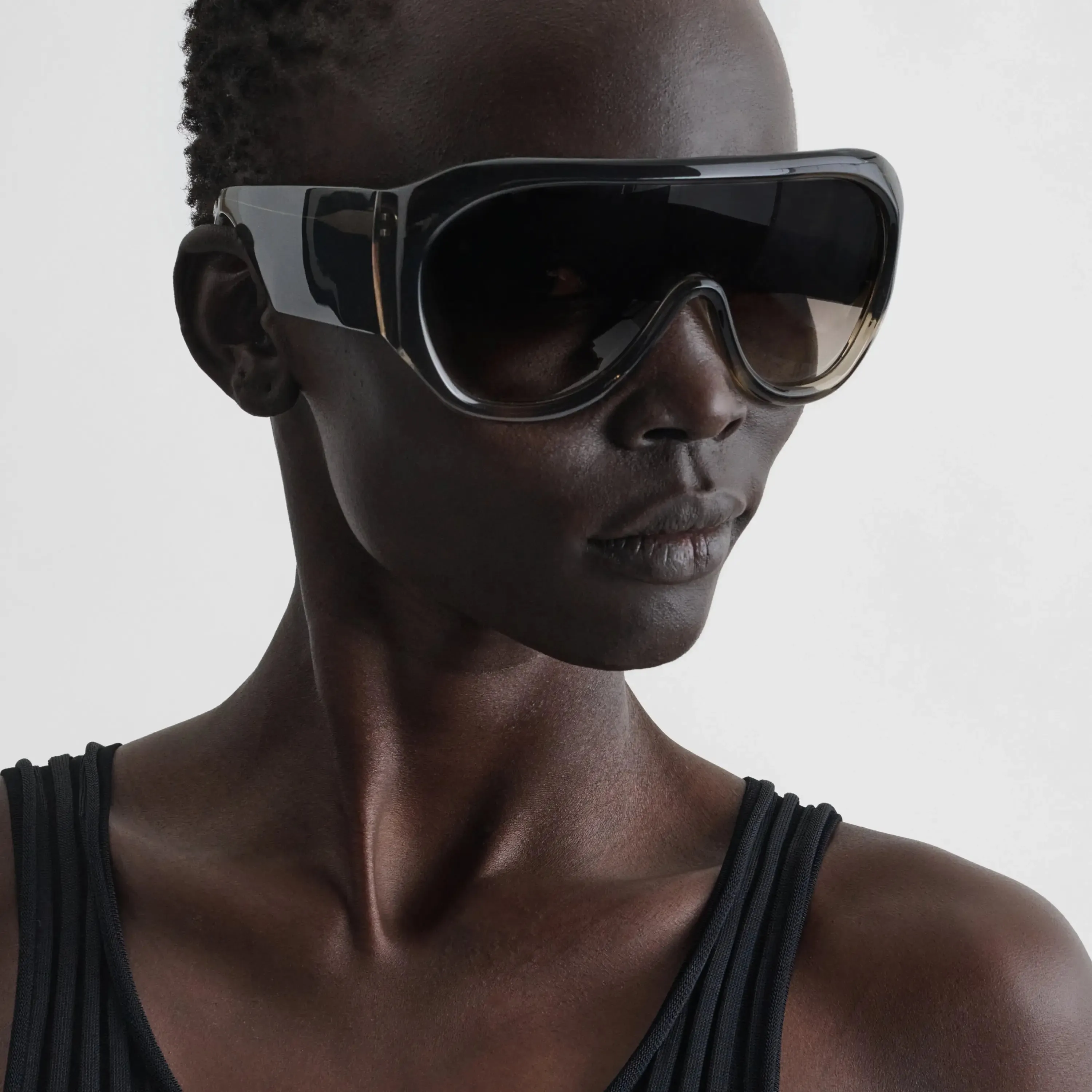 BOMBÉ OVERSIZE FRAME SUNGLASSES | fume acetate
