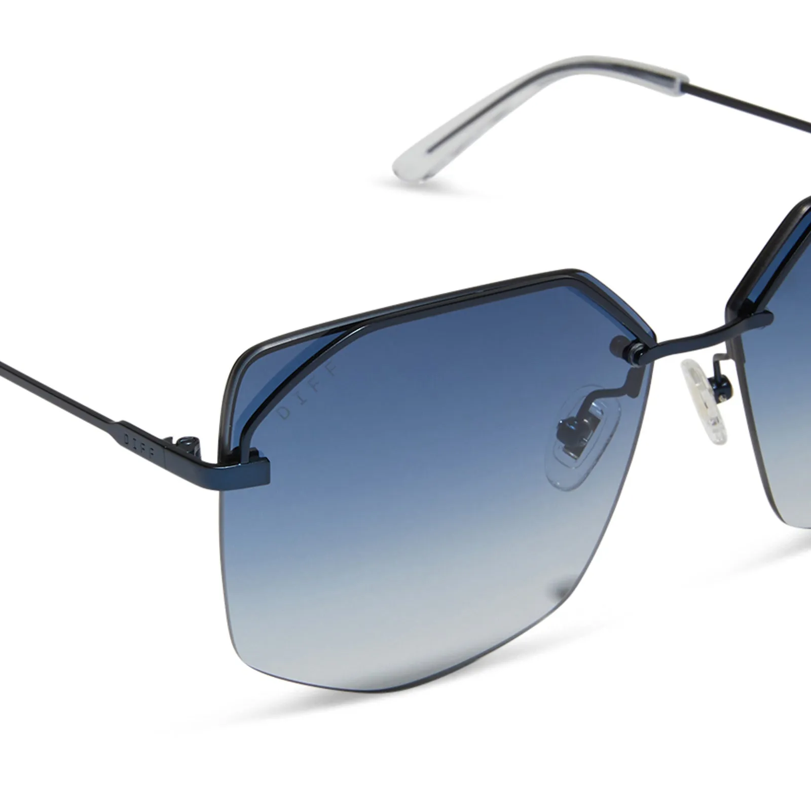 BREE - DEEP NAVY METAL   AEGEAN BLUE FLASH SUNGLASSES