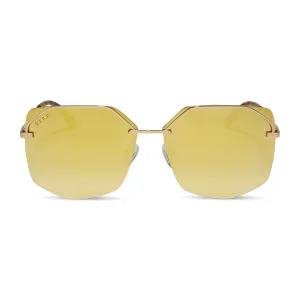 BREE - GOLD   BRILLIANT GOLD MIRROR   POLARIZED SUNGLASSES