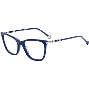 Carolina Herrera Women's Eyeglasses - Blue Plastic Frame Demo Lens | CH 0028 0PJP