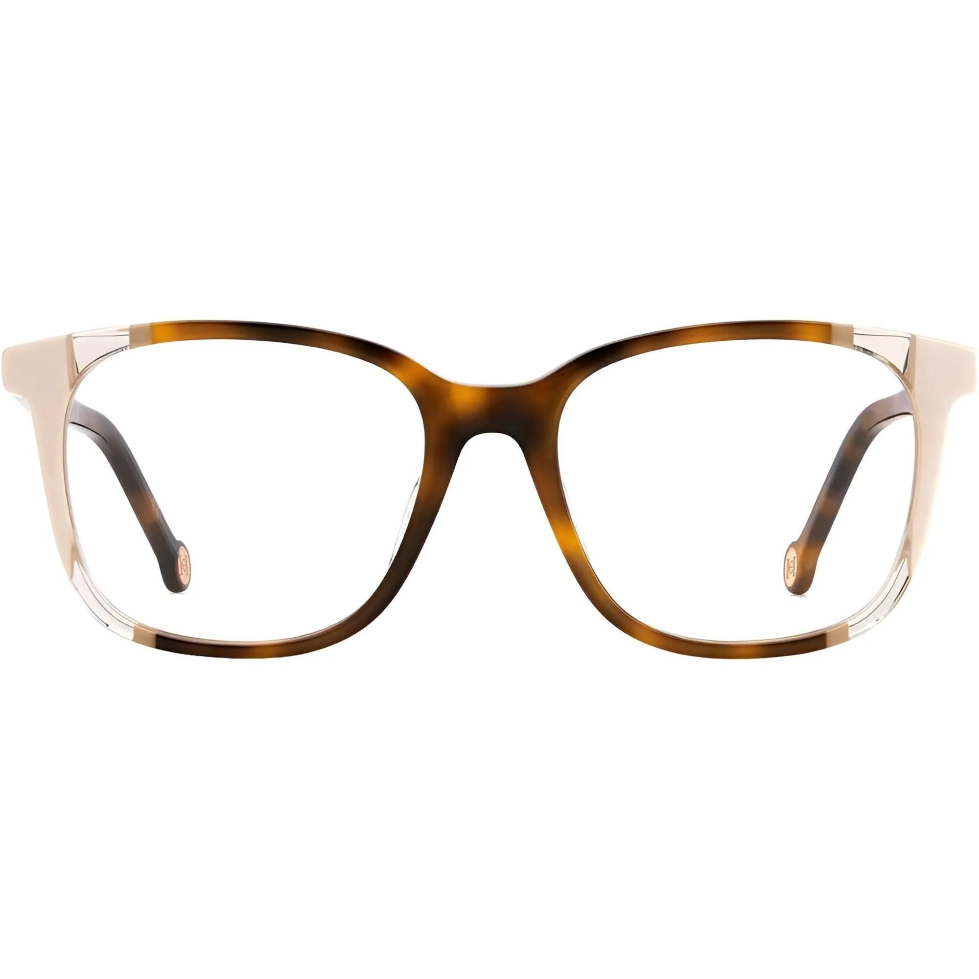 Carolina Herrera Women's Eyeglasses - Demo Lens Havana Ivory Square | CH 0065 0C1H