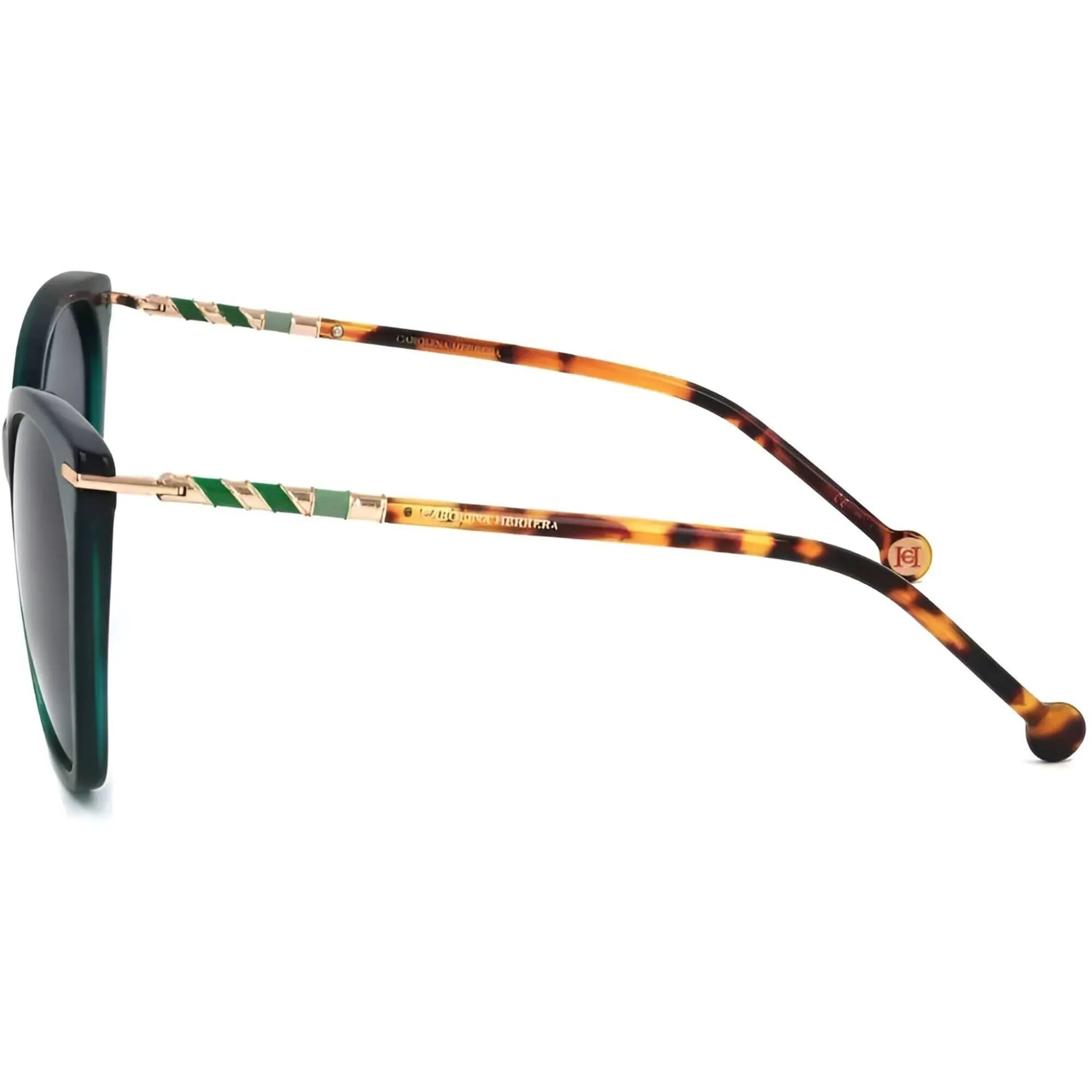 Carolina Herrera Women's Sunglasses - Green Havana Acetate Cat Eye | HER 0091/S 0XGW