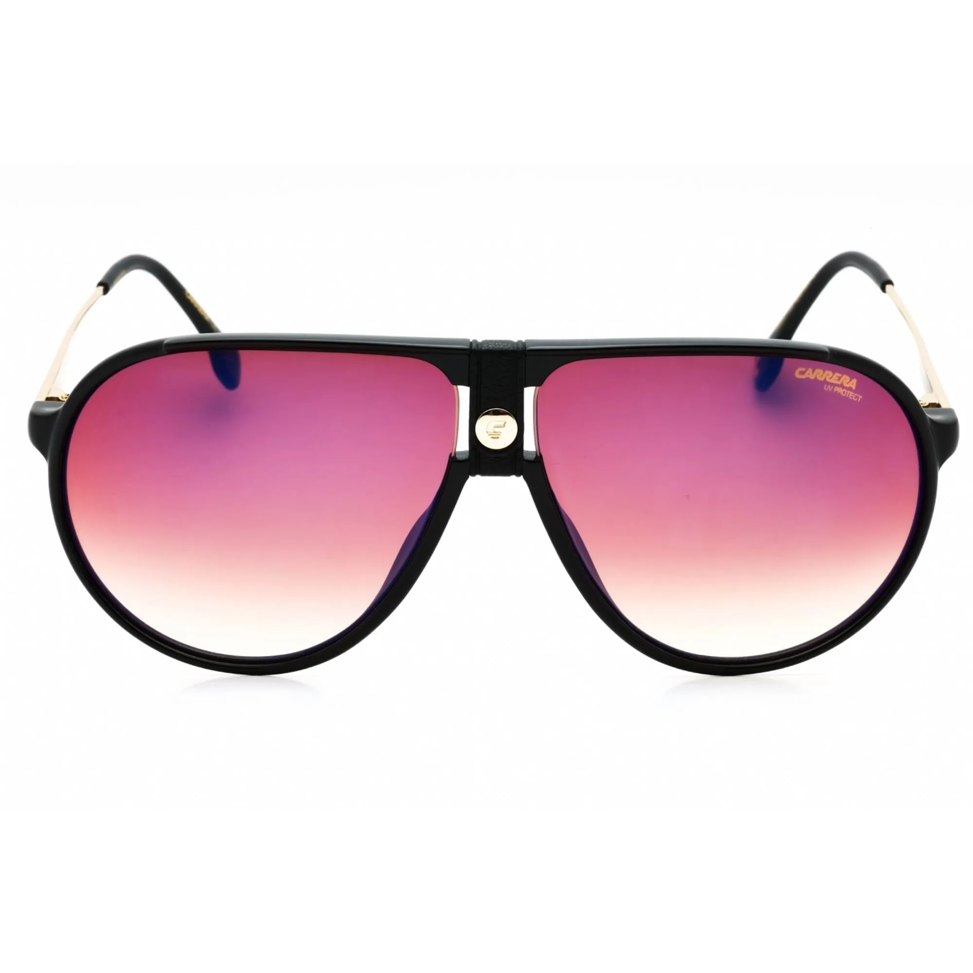 Carrera Men's Sunglasses - Black Gold Plastic Aviator Full Rim Frame | 1034/S 02M2 A8