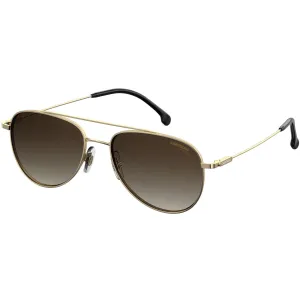 Carrera Men's Sunglasses - Gold Metal Pilot Frame Brown Shaded | CARRERA 187/S 0J5G/HA