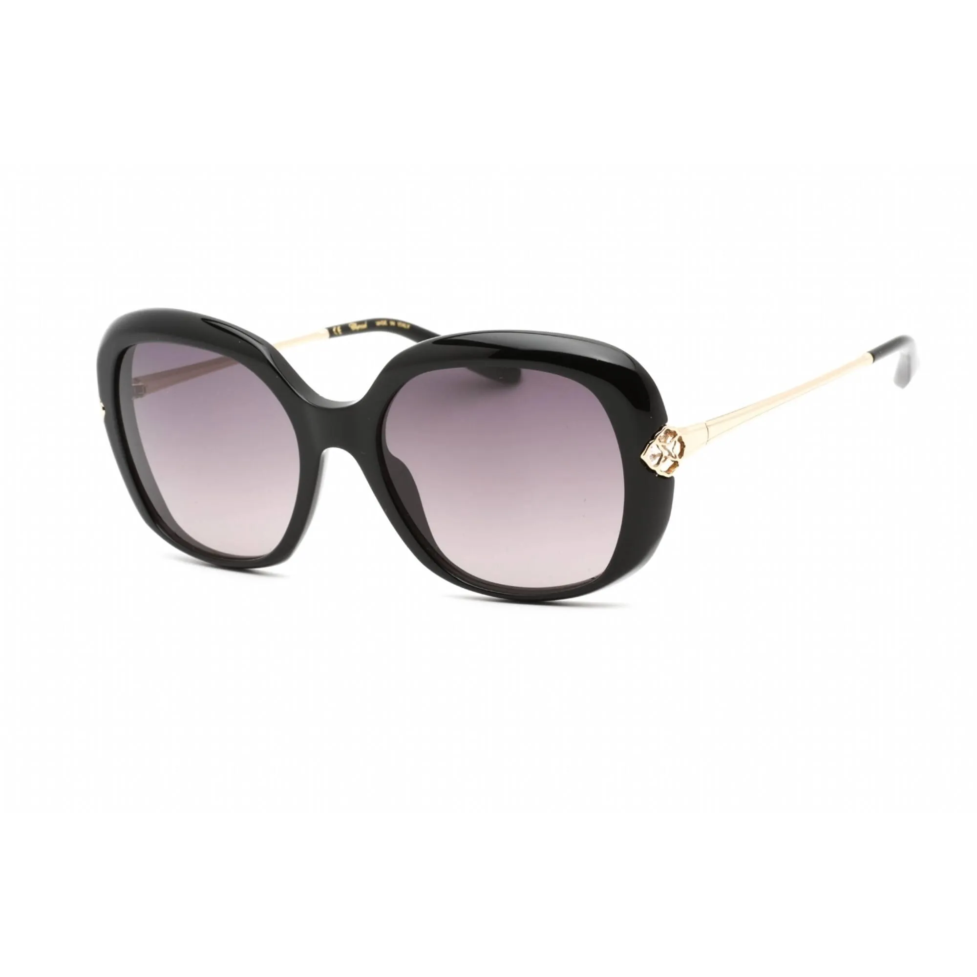 Chopard Men's Sunglasses - Full Rim Shiny Black Plastic Oval Frame | SCH314S 0700