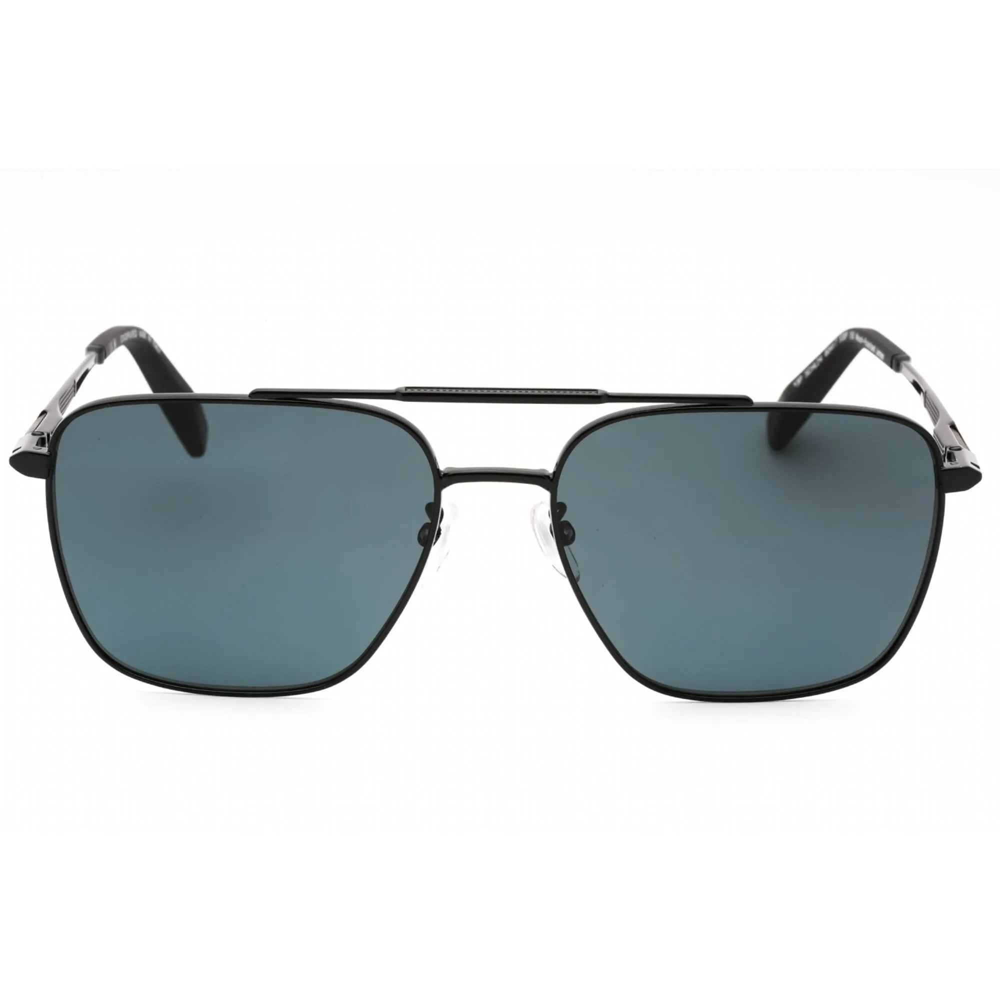Chopard Men's Sunglasses - Shiny Black Metal Aviator Frame Smoke Lens | SCHL24 530P