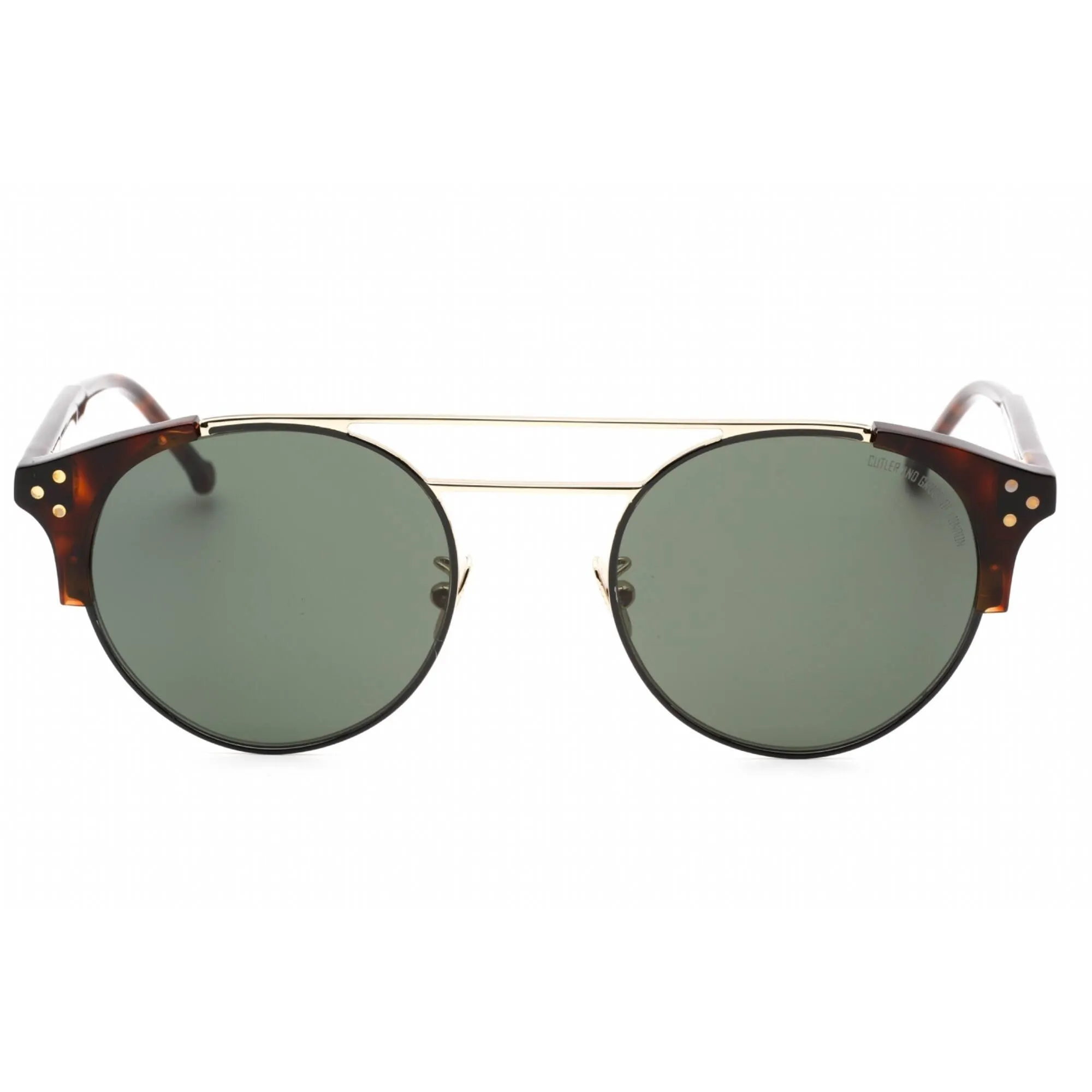 Cutler and Gross Men's Sunglasses - Gold/Black/Tortoiseshell Round Frame | CG1271S 002