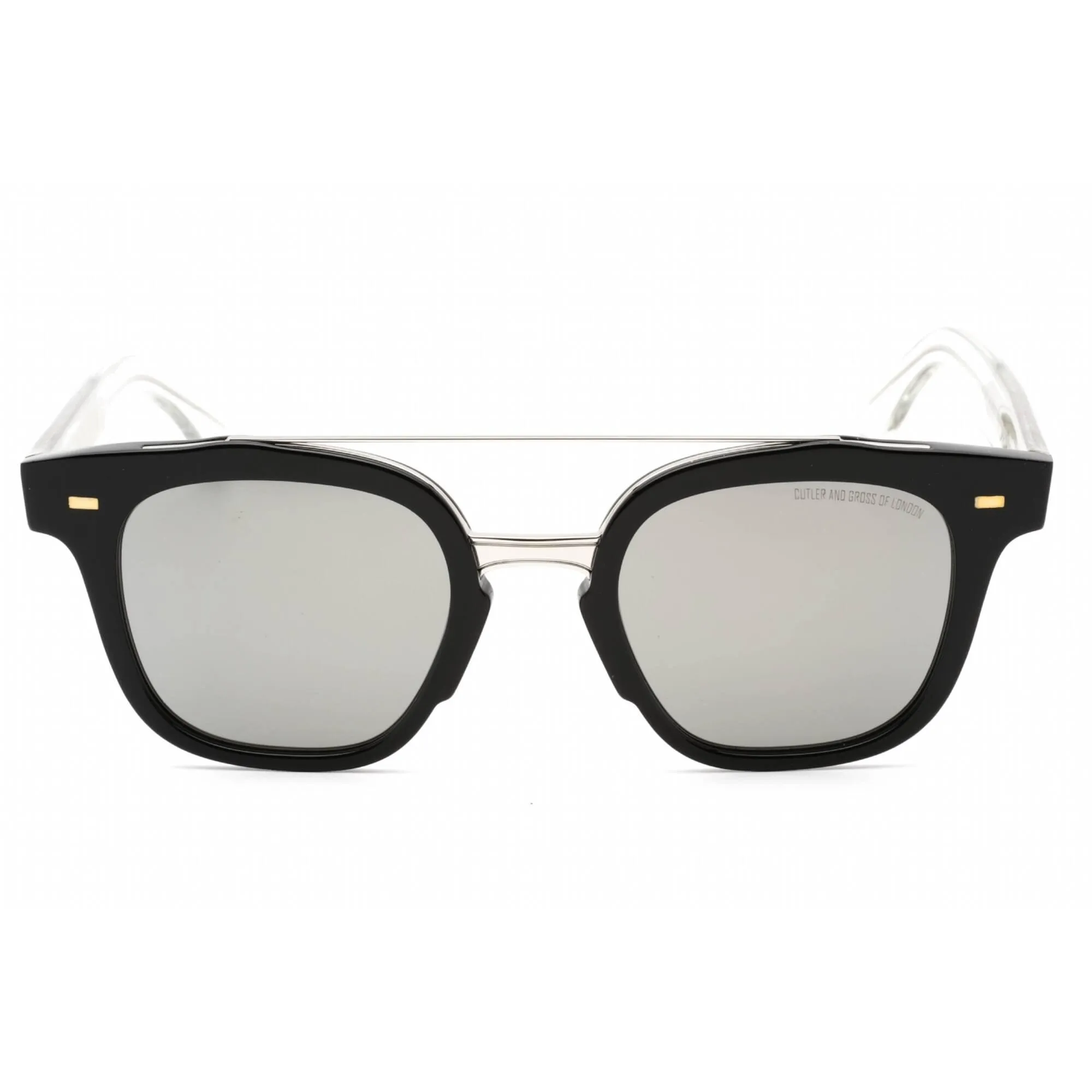 Cutler and Gross Men's Sunglasses - Silver/Black/Crystalc Square Frame | CG1297S 001