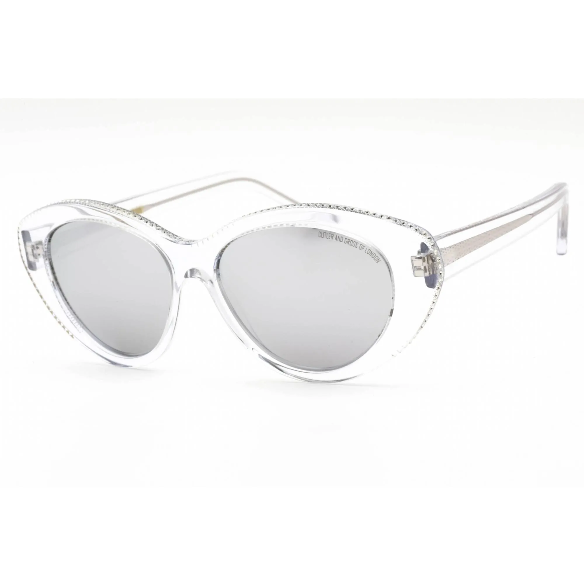 Cutler and Gross Women's Sunglasses - Full Rim Crystal Cat Eye Shape | CG1286S 002