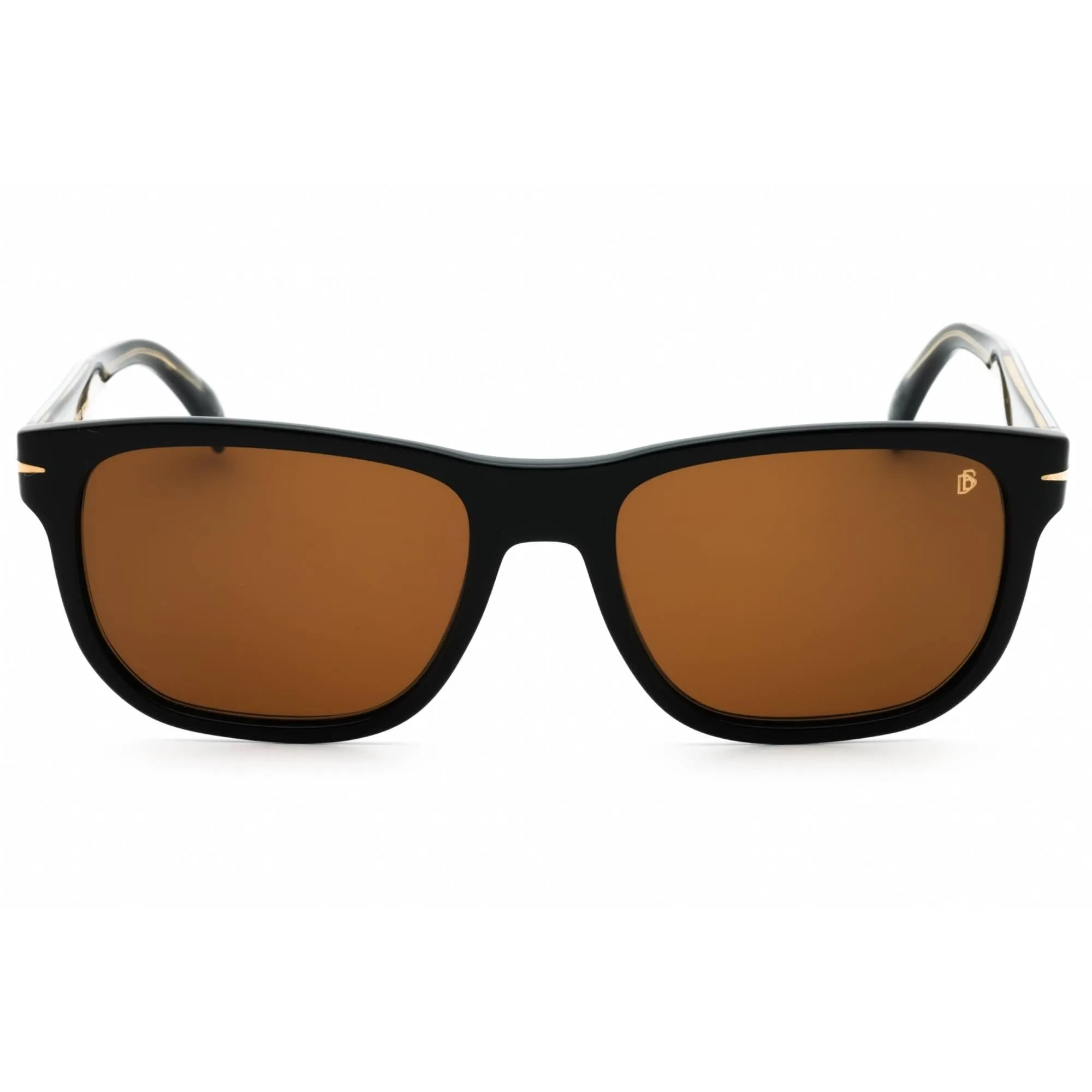 David Beckham Men's Sunglasses - Black Rectangular Frame Brown Lens | DB 1045/S 807