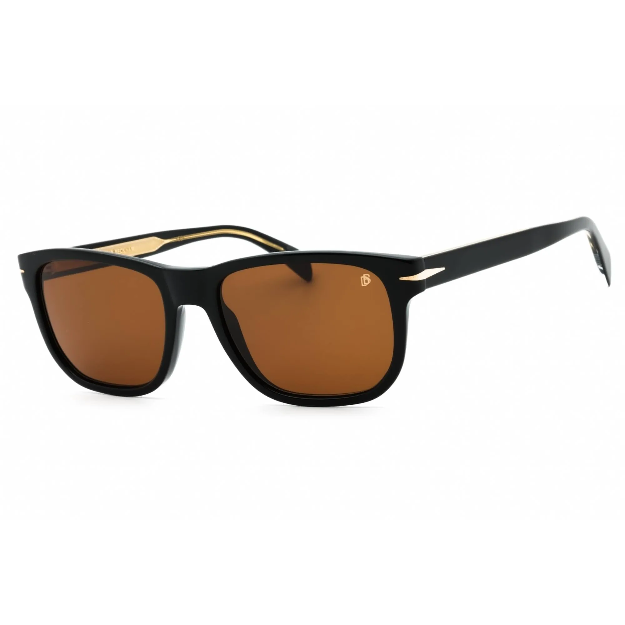 David Beckham Men's Sunglasses - Black Rectangular Frame Brown Lens | DB 1045/S 807