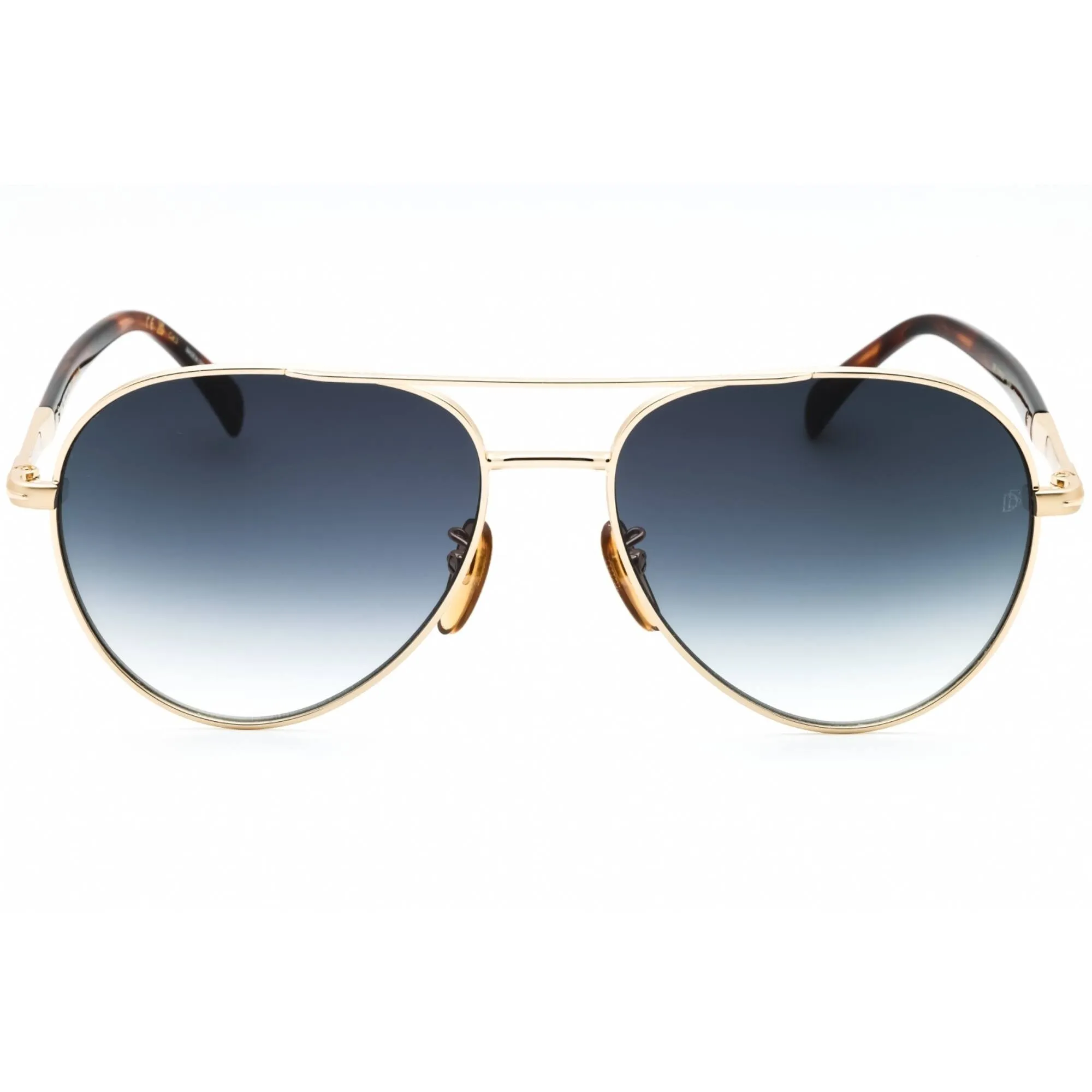 David Beckham Men's Sunglasses - Gold Brown Horn Aviator Frame | DB 1118/G/S 0T5U 9O