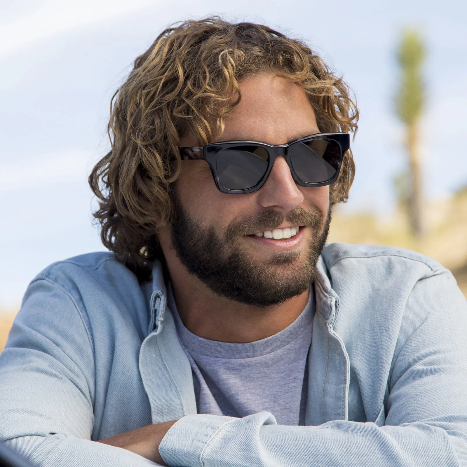 DEAN - BLACK   GREY POLARIZED SUNGLASSES