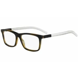 Dior Men's Eyeglasses - Green/Crystal Havana Rectangular Frame | BLACKTIE215 01BD