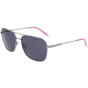 Dkny Unisex Sunglasses - Gun Neon Pink Metal Pilot Frame Grey Lens | DKNY DK113S 033