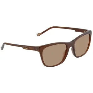 Dkny Women's Sunglasses - Crystal Brown Full Rim Square Frame | DKNY DK532S 210