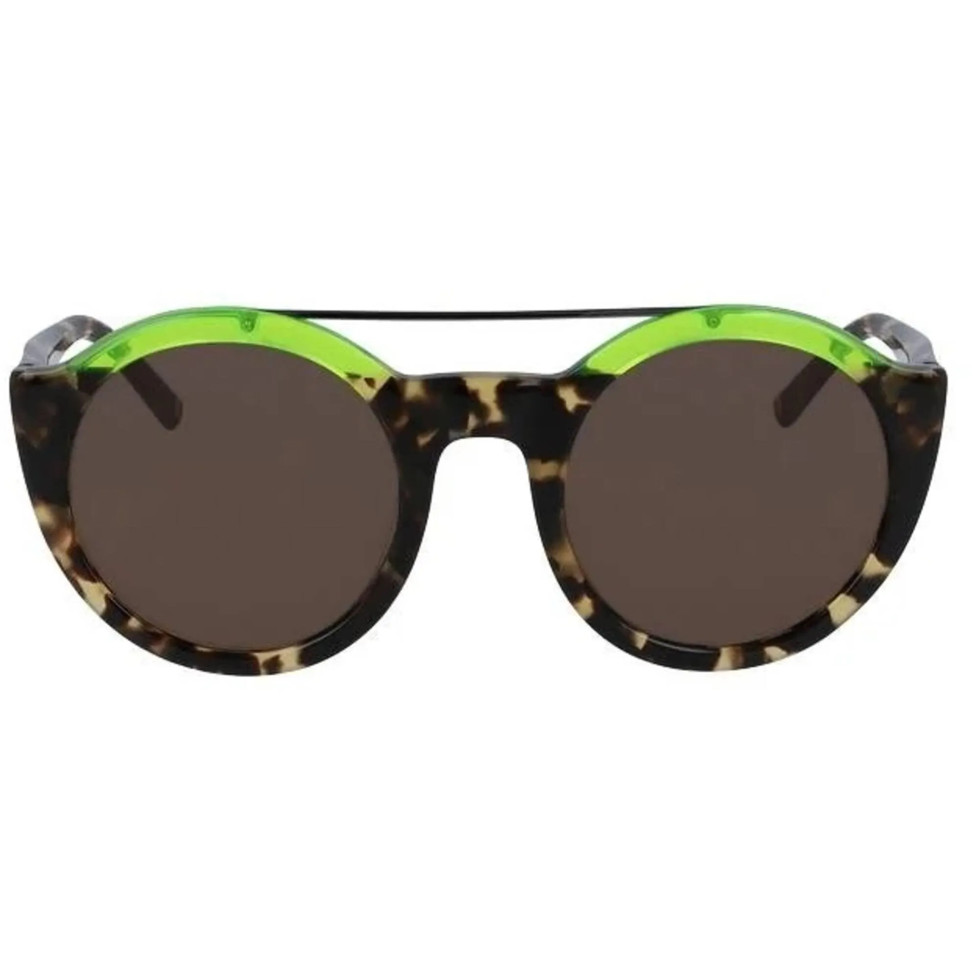 Dkny Women's Sunglasses - Dark Tort Neon Orange Plastic Round Frame | DKNY DK530S 237