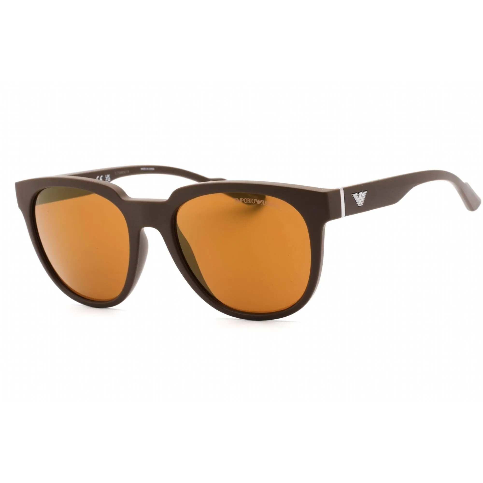 Emporio Armani Men's Sunglasses - Matte Brown Plastic Full Rim Frame | 0EA4205 52606H