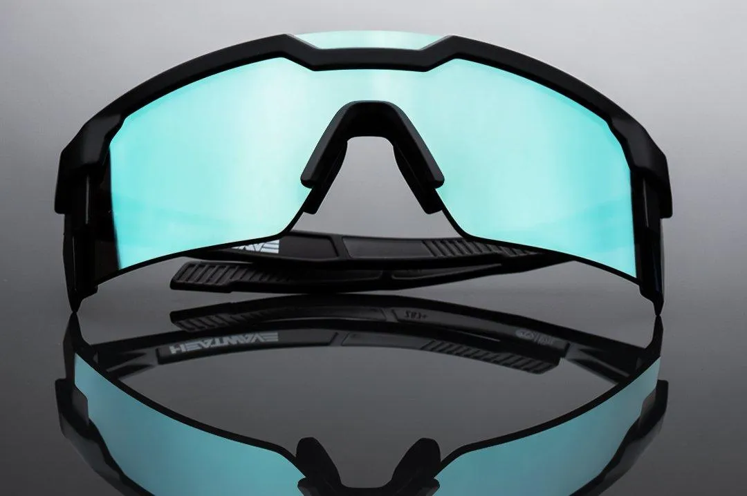 FUTURE TECH SUNGLASSES: BLACK FRAME ARCTIC CHROME Z87 