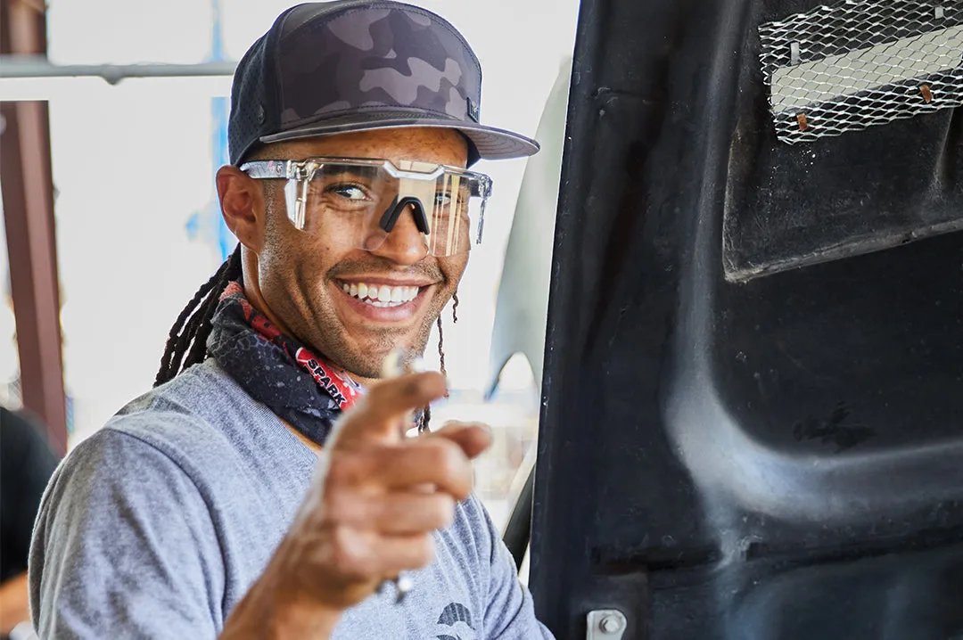 FUTURE TECH SUNGLASSES: VAPOR CLEAR FRAME CLEAR LENS Z87 
