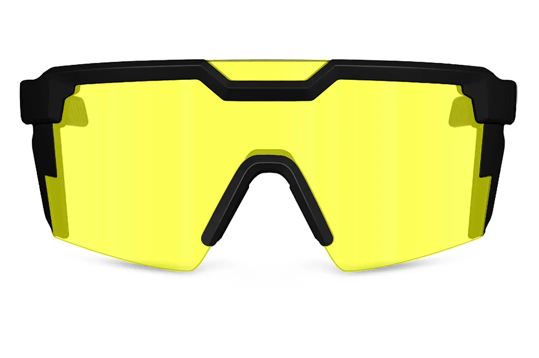 Future Tech Sunglasses: Vapor Clear Frame Hi-Vis Yellow Lens Z87 