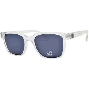 Gap Unisex Sunglasses - Crystal Plastic Square Frame Grey Lens | GAP SGP405 CRY