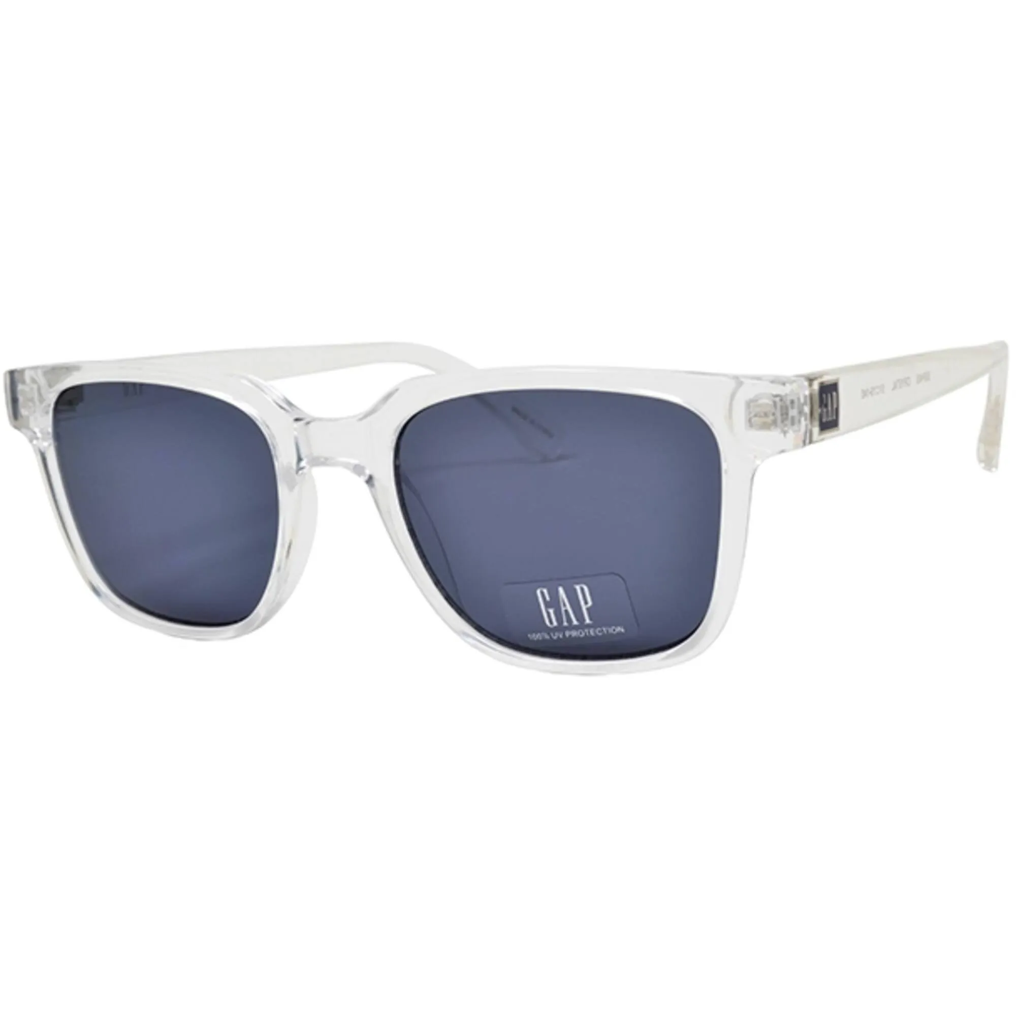 Gap Unisex Sunglasses - Crystal Plastic Square Frame Grey Lens | GAP SGP405 CRY