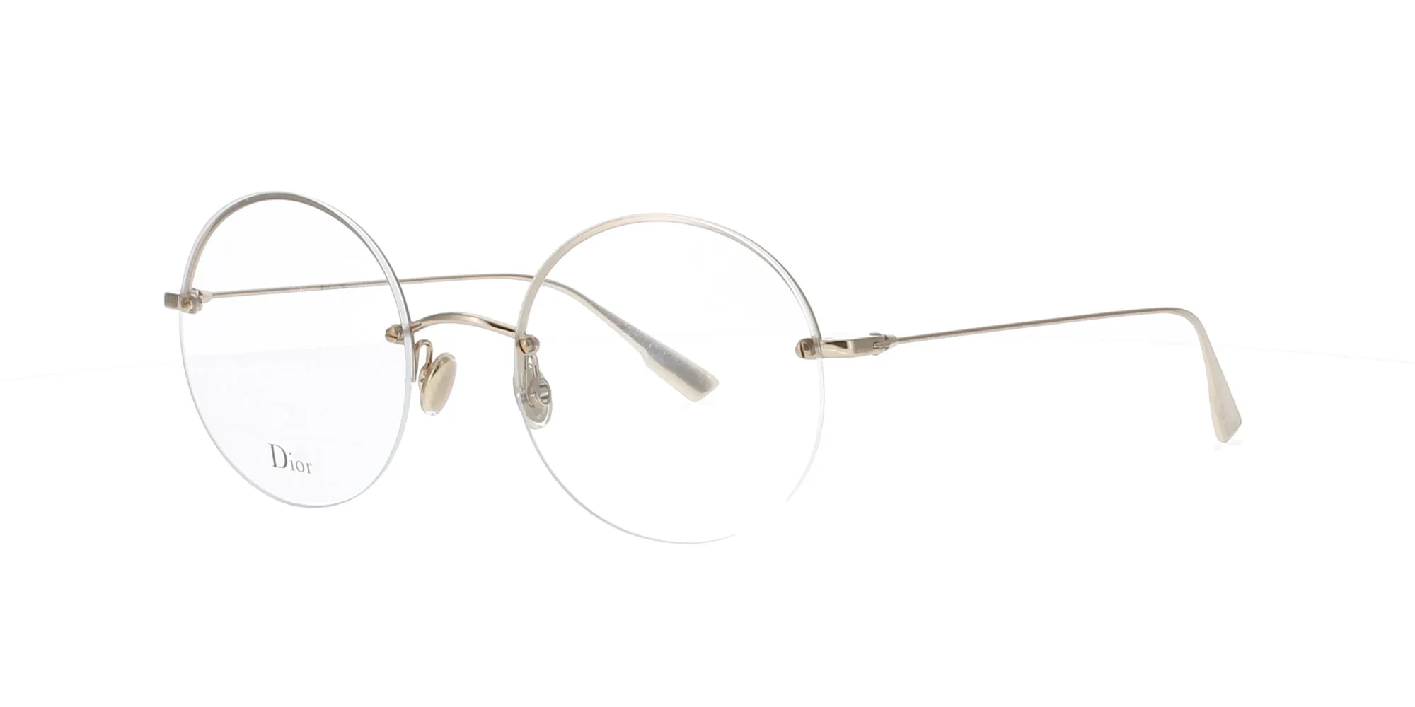 Gold Round Half Rim Dior Stellaire 012
