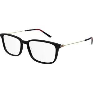 Gucci Men's Eyeglasses - Black Plastic/Metal Rectangular Shape Frame | GG1056OA 001