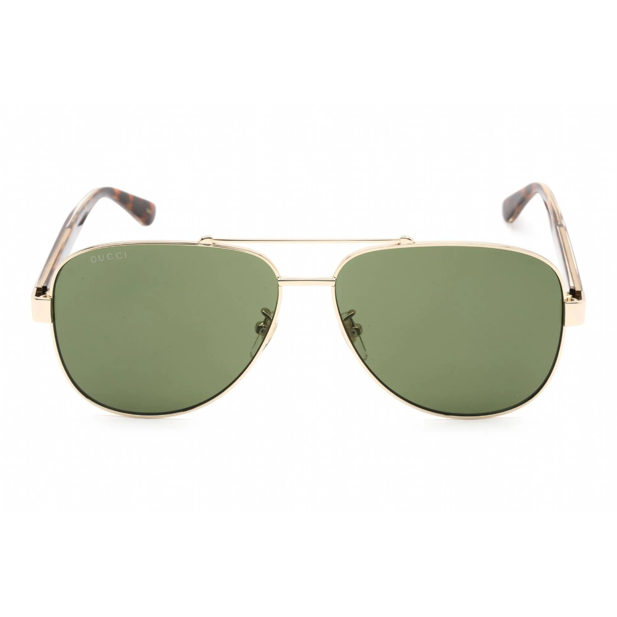 Gucci Men's Sunglasses - Gold Metal Full Rim Frame Green Lens | GG0528S 009