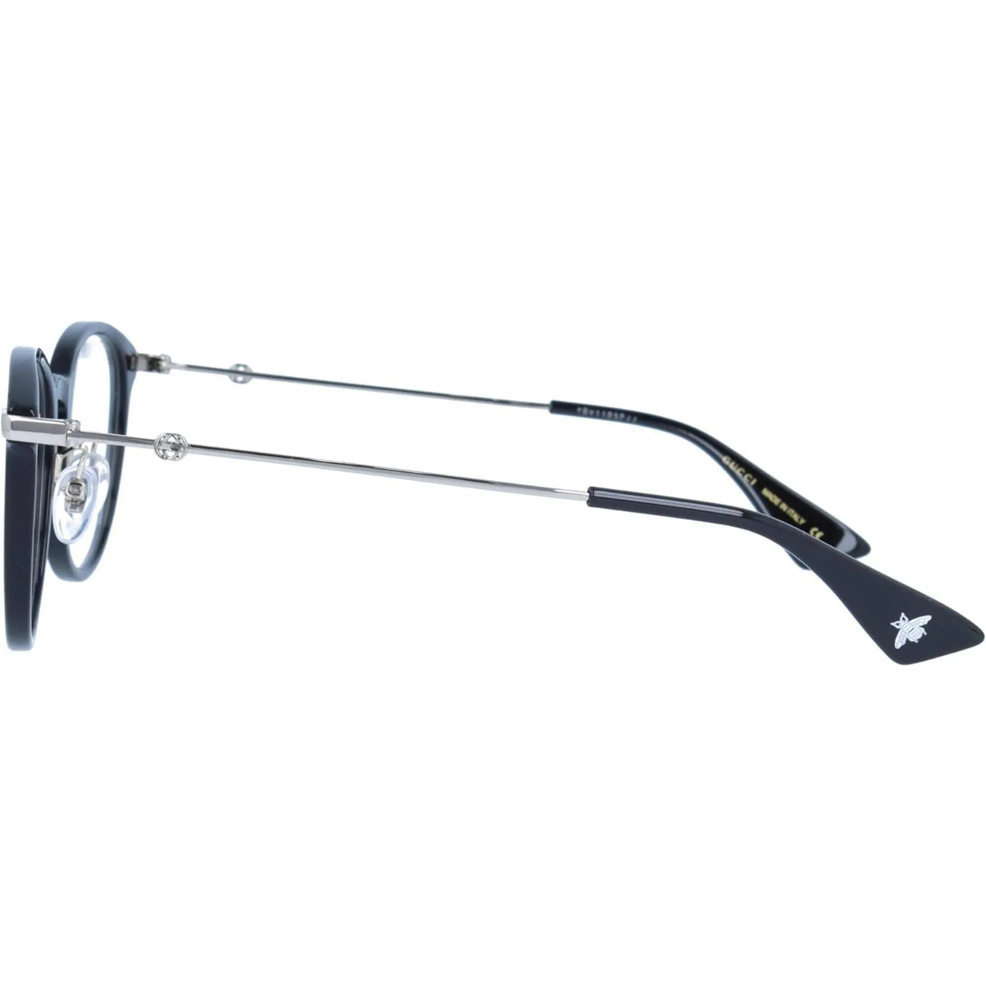 Gucci Women's Eyeglasses - Black Acetate/Metal Cat Eye Frame Demo Lens | GG1014OA 001