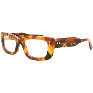 Gucci Women's Eyeglasses - Havana Acetate Rectangular Frame Demo Lens | GG1216O 002
