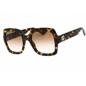 Gucci Women's Sunglasses - Havana Injected Propionate Square Shape Frame | GG1337S 003