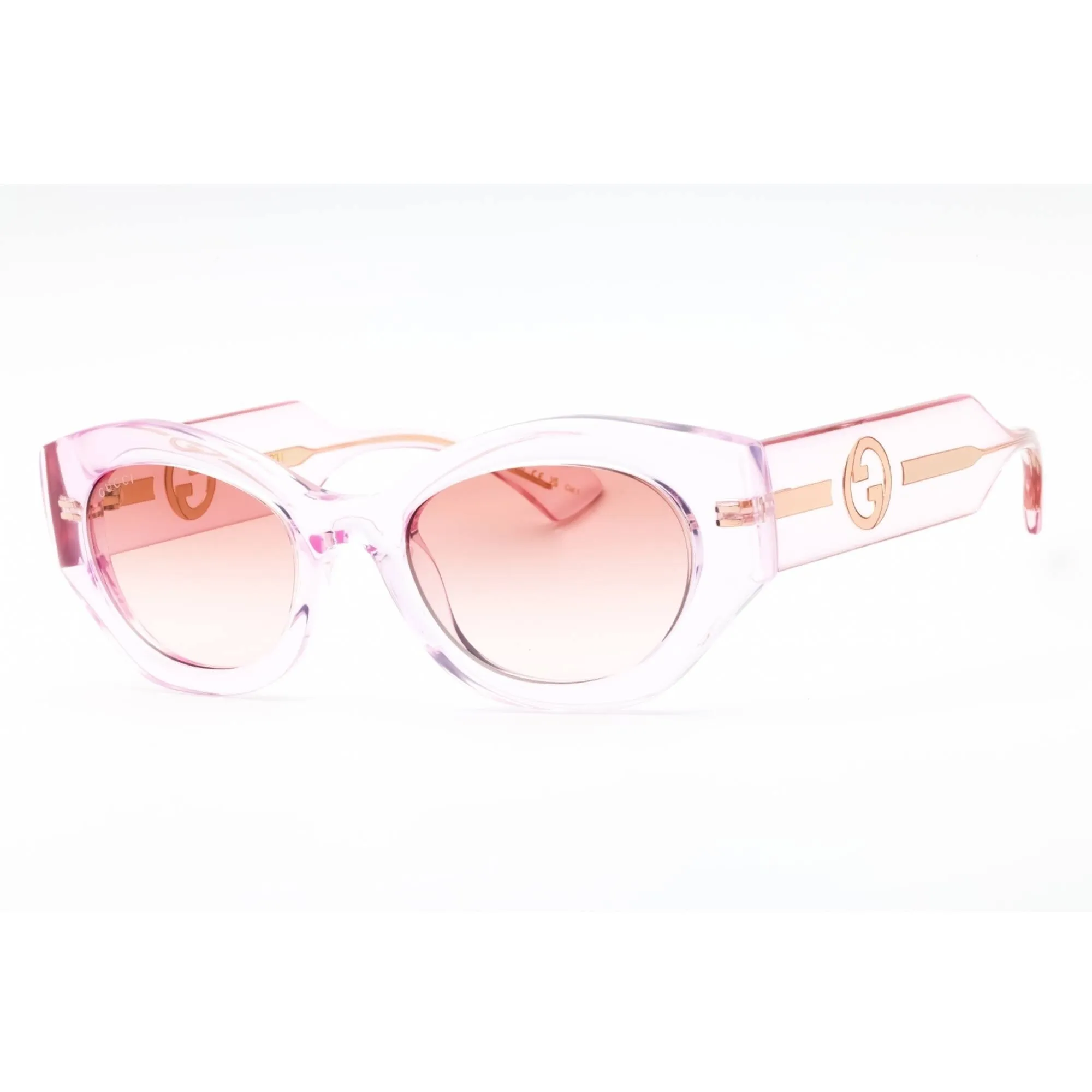 Gucci Women's Sunglasses - Pink Crystal Injected Propionate Cat Eye | GG1553S 003