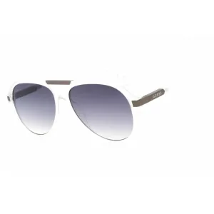 Guess Factory Men's Sunglasses - Crystal/Gray Frame Gradient Smoke Lens | GF0237 27B