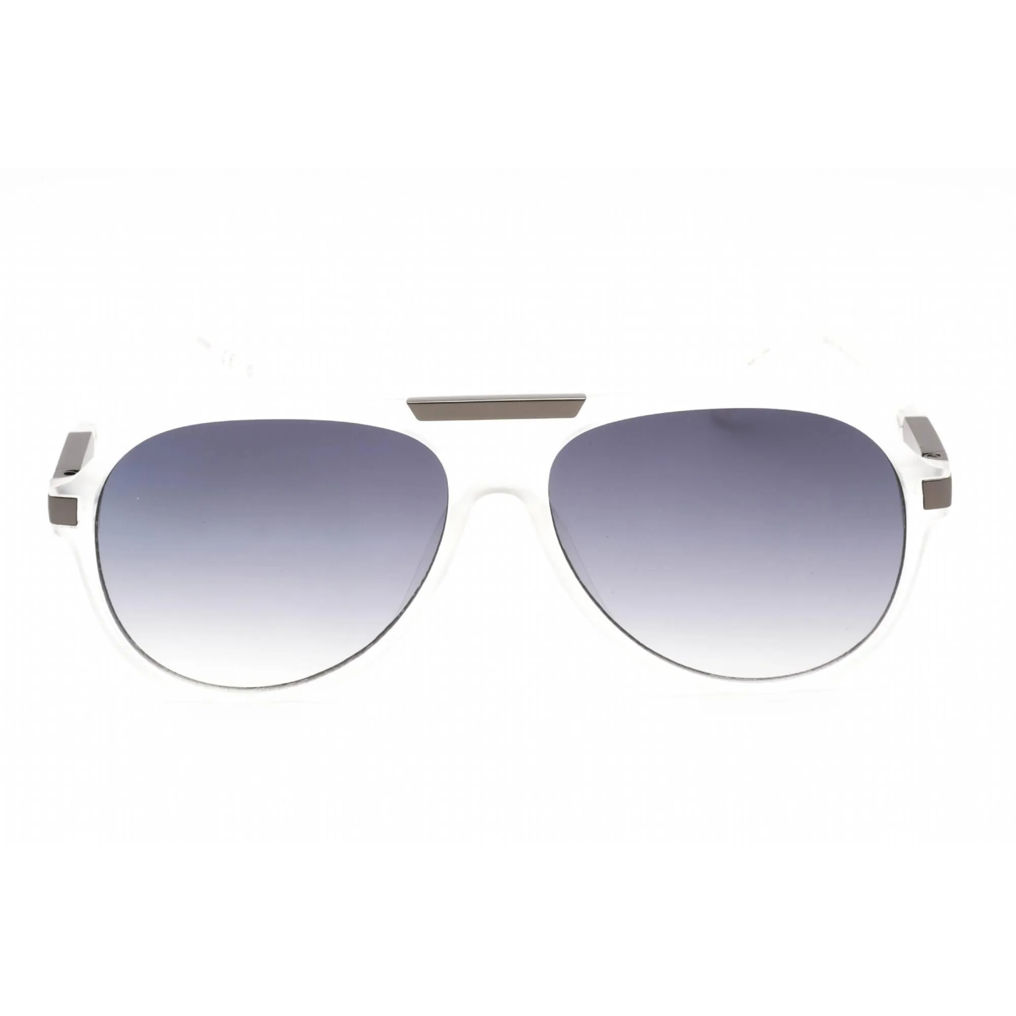 Guess Factory Men's Sunglasses - Crystal/Gray Frame Gradient Smoke Lens | GF0237 27B