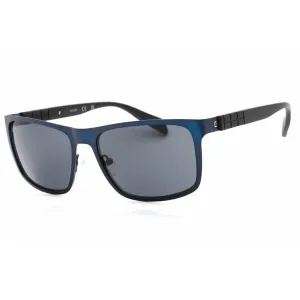 Guess Factory Men's Sunglasses - Shiny Blue Aviator Frame Smoke Lens | GF0169 90A