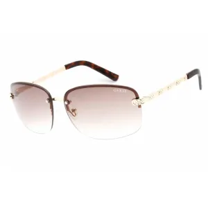Guess Factory Women's Sunglasses - Gold Metal Frame Gradient Brown Lens | GF0388 32F