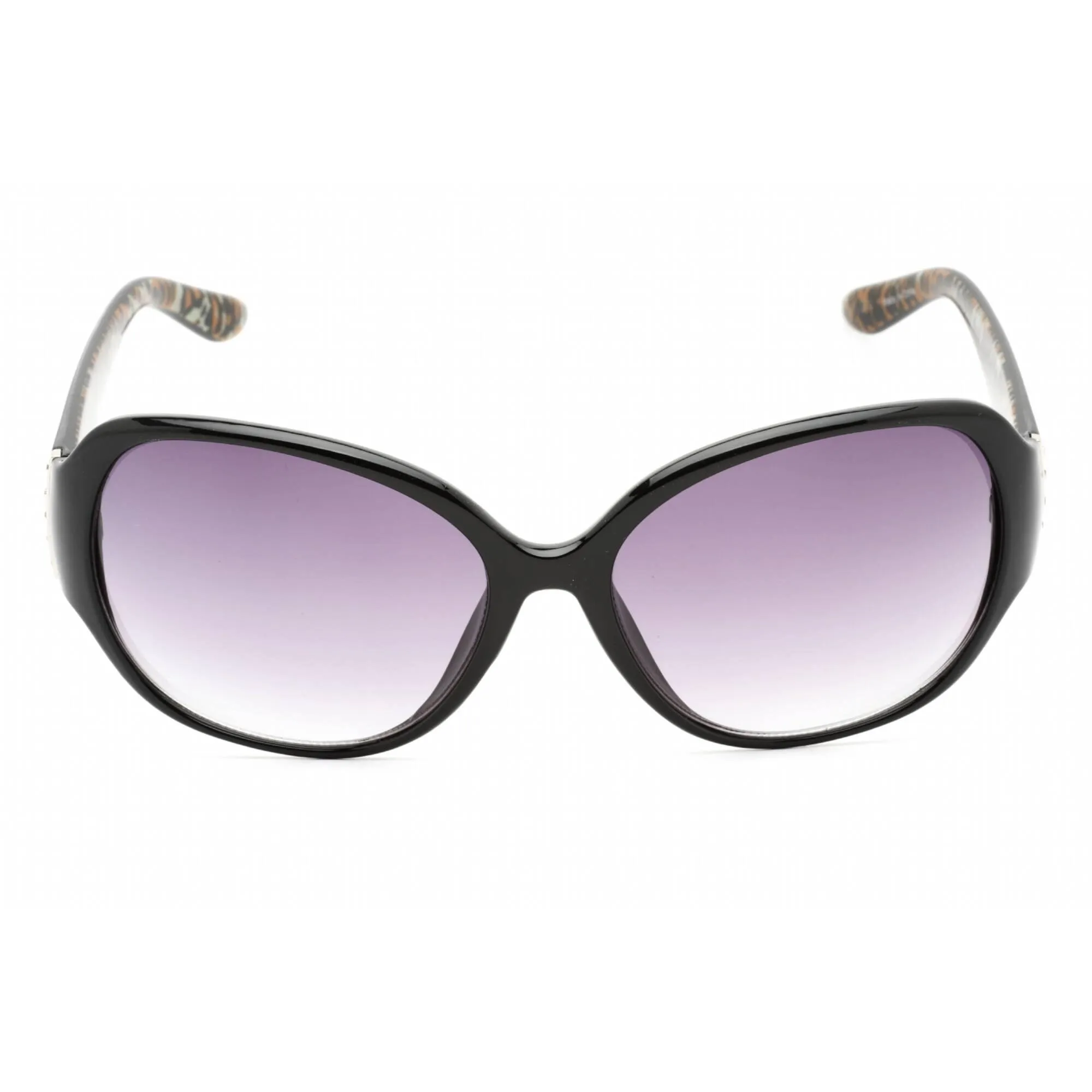 Guess Factory Women's Sunglasses - Shiny Black Frame Gradient Smoke Lens | GF0284 01B