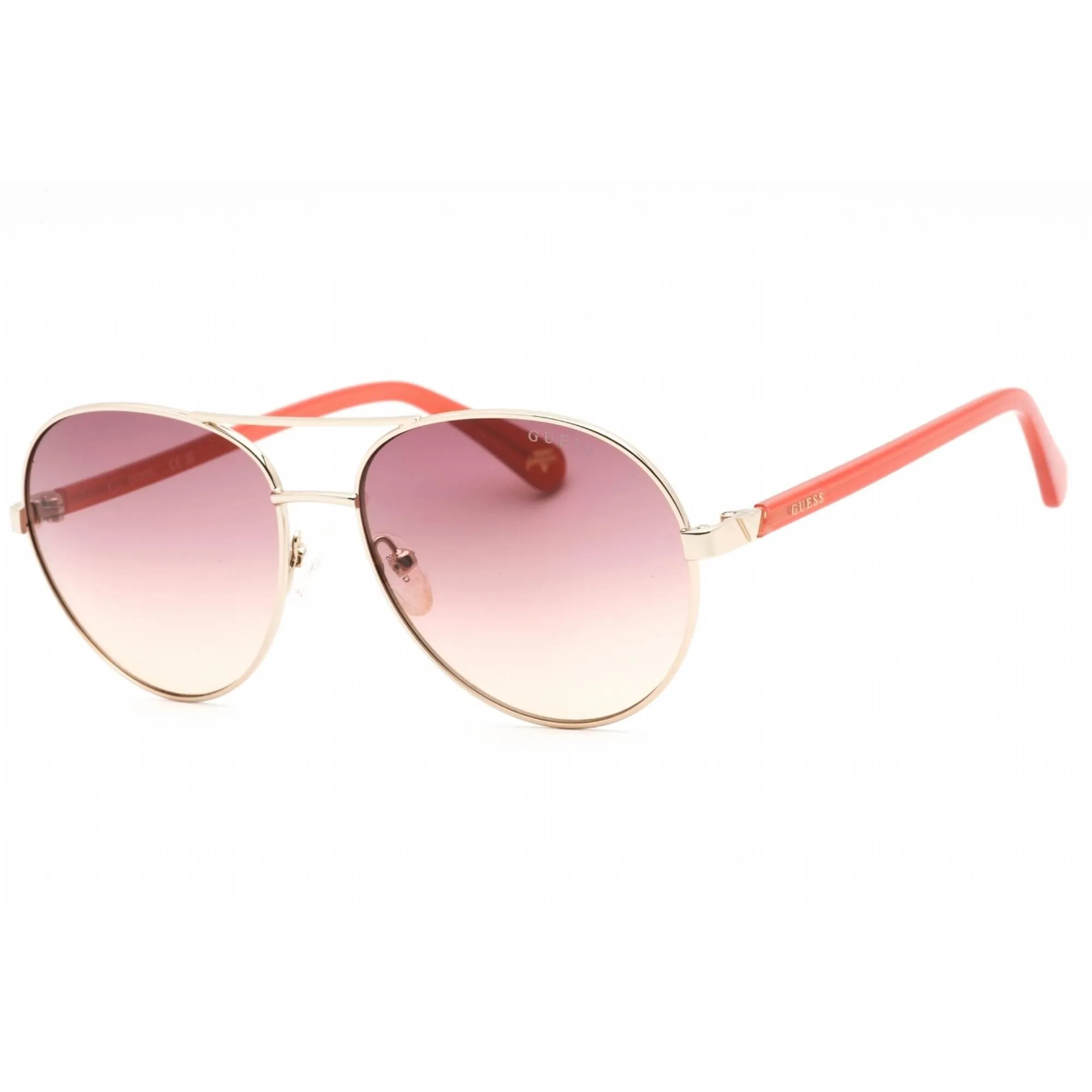 Guess Women's Sunglasses - Adjustable Nose Pad Gold Metal Aviator, 56 mm | GU5213 32Z