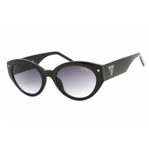 Guess Women's Sunglasses - Full Rim Shiny Black Plastic Cat Eye Frame | GU8249 01B