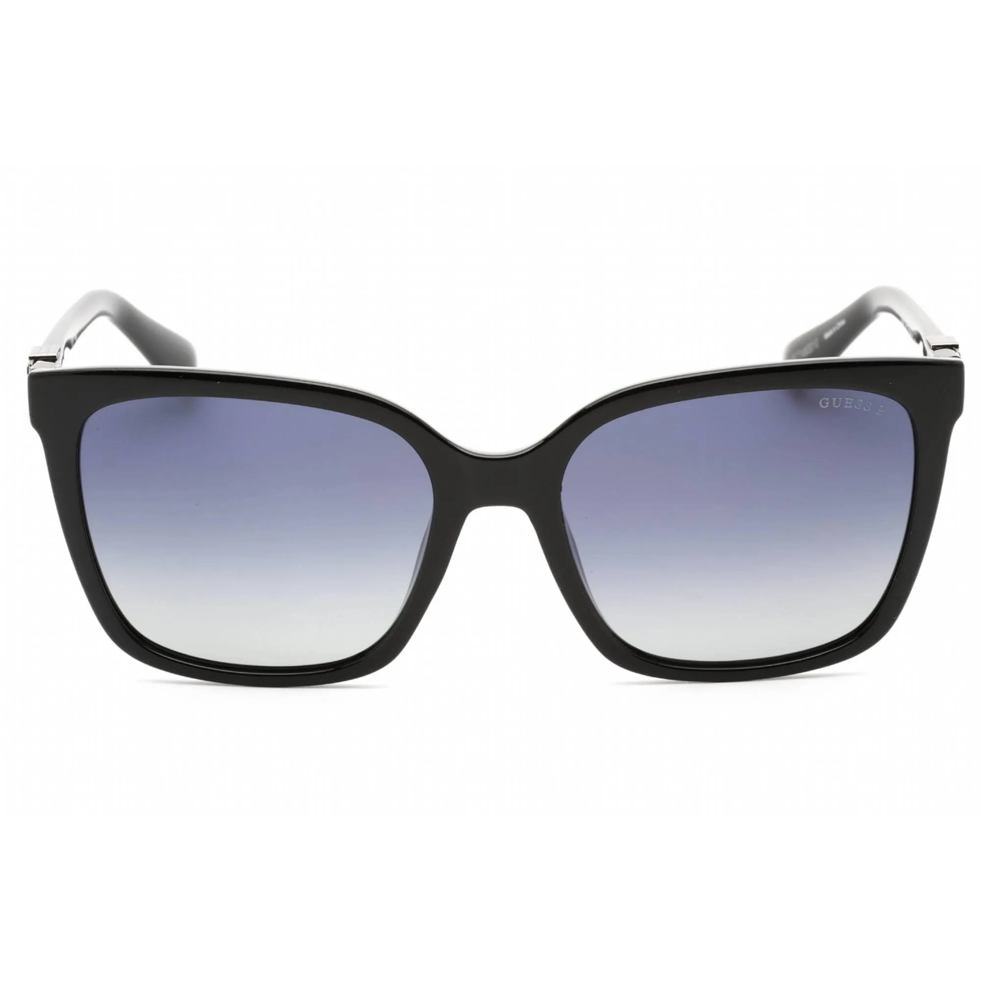 Guess Women's Sunglasses - Full Rim Shiny Black Plastic Square Frame | GU7865 01D