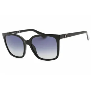 Guess Women's Sunglasses - Full Rim Shiny Black Plastic Square Frame | GU7865 01D