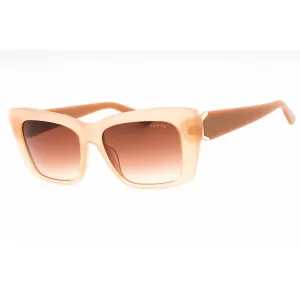 Guess Women's Sunglasses - Shiny Beige Plastic Cat Eye Frame Brown Lens | GU7890 57F
