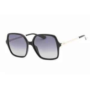Guess Women's Sunglasses - Shiny Black Gold Plastic Rectangular Frame | GU7845 01D