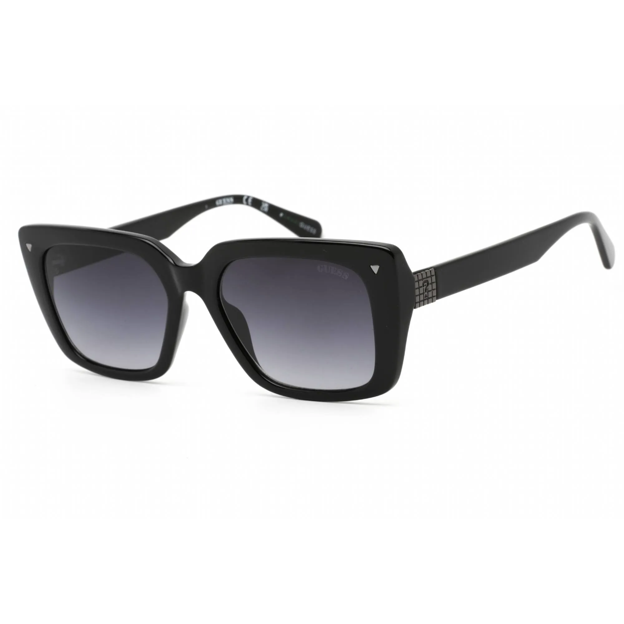 Guess Women's Sunglasses - Shiny Black Plastic Frame Gradient Smoke Lens | GU8243 01B