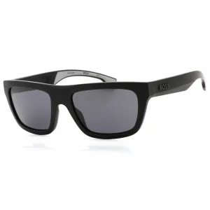 Hugo Boss Men's Sunglasses - Grey Lens Matte Black Grey Frame | BOSS 1450/S 0O6W IR